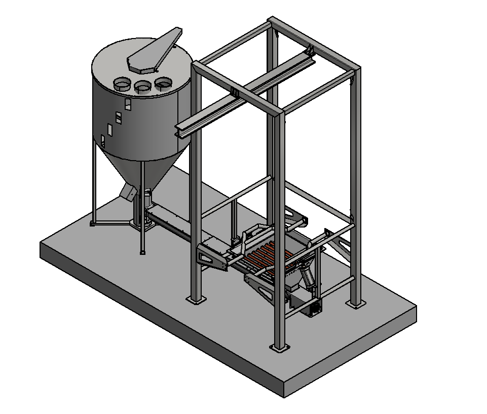 Mieszalnik do granulatu z stacją Big Bag
